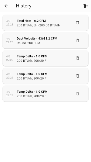 HVAC Airflow CFM Calculator Screenshot 2