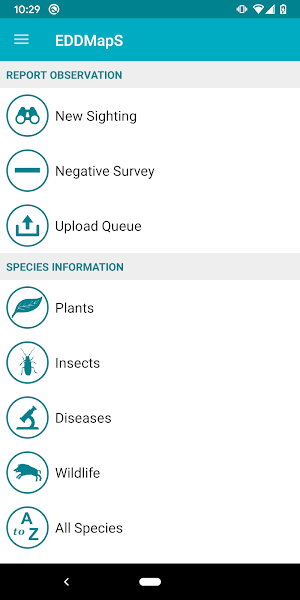 EDDMapS Screenshot 0