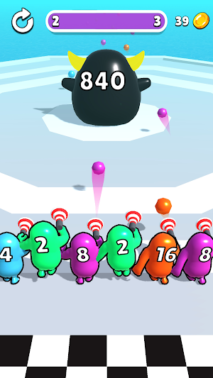 Merge Guys: Shoot And Run 2048 Screenshot 1