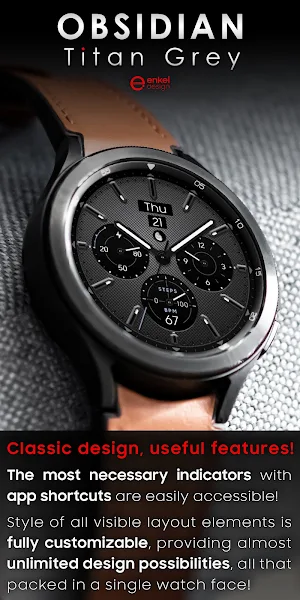 OBSIDIAN Titan Grey watch face Screenshot 2
