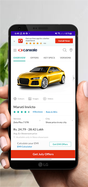 India Car Price & Details Screenshot 0