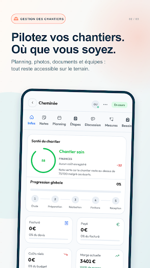 Envoo : Gérez vos chantiers Screenshot 1