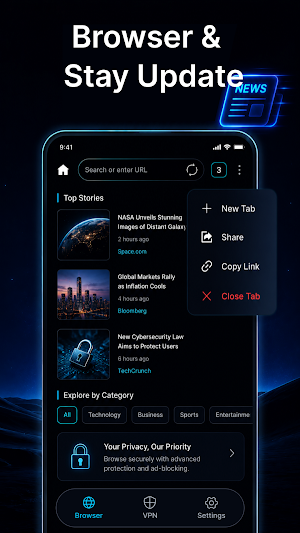 Orbit Web Browser Screenshot 3