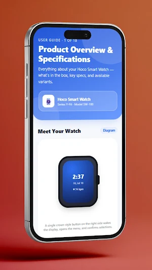 Hoco Smart Watch App Guide Screenshot 0