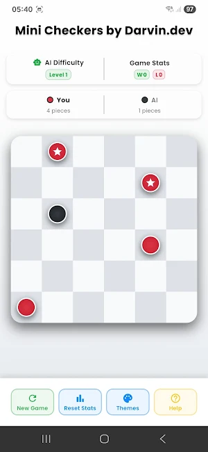 Mini Checkers - Offline Game Screenshot 3