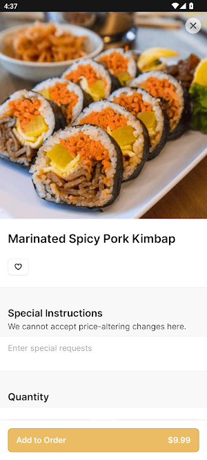 J's Korean Food Screenshot 2