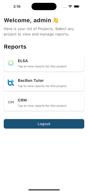 BacBon Admin Report Screenshot 1