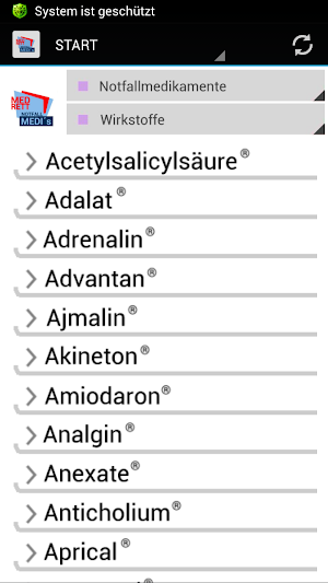Notfallmedikamente-MedRett Screenshot 1