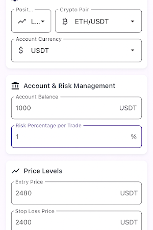 Crypto Tools: Lots Size Screenshot 1