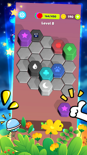 Hexa stack merge Screenshot 1