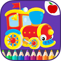 Trains & Locomotives Coloring Book Game