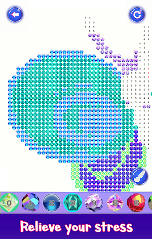 Animated Color by Number: Diamonds, Crystals, Neon Screenshot 3