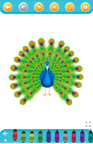 peacock coloring book Screenshot 1