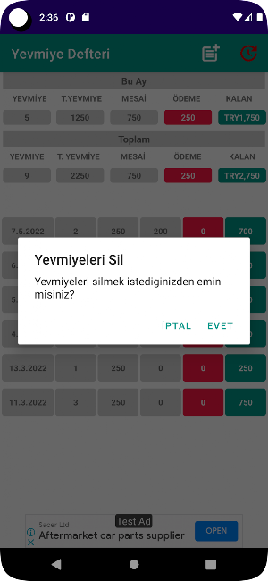 Yevmiye Defteri Usta Screenshot 3
