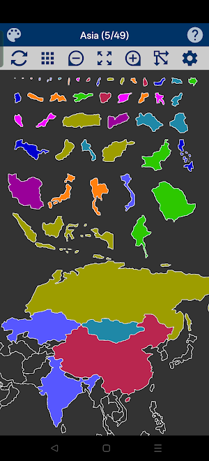 Asia Map Puzzle Screenshot 1