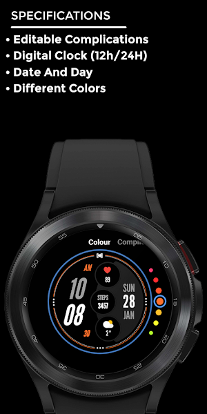Nighty Digital 23 - watch face Screenshot 3