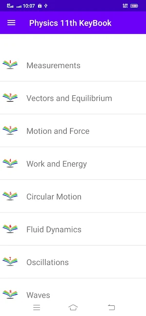 Physics 1st Year KeyBook Screenshot 0