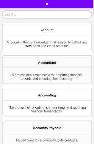 Accounting Dictionary Screenshot 1