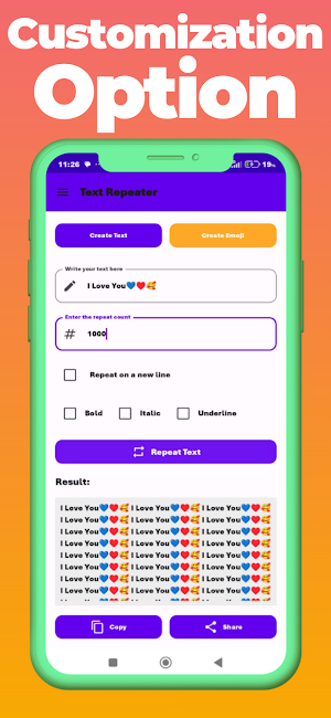 Text Repeater Screenshot 2