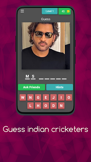 GUESS THE INDIAN CRICKETERS Screenshot 0