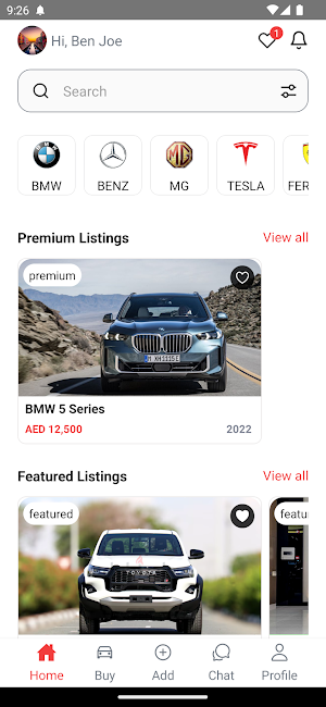Cars UAE Market Screenshot 1