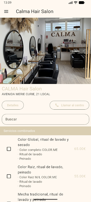 Calma Hair Salon Screenshot 0