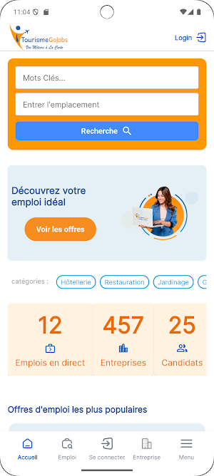 Tourisme go jobs Screenshot 0