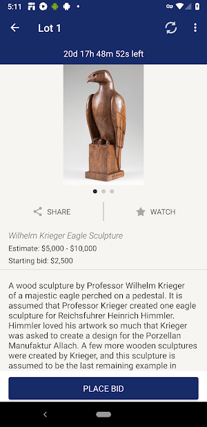 Fairhill Auction Screenshot 3