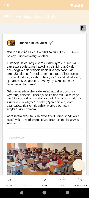 Fundacja Dzieci Afryki Screenshot 2