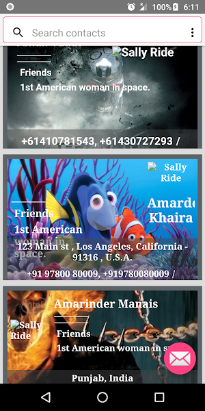 VCard Contacts Screenshot 0