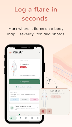 Dear Skin: Flare Tracker Screenshot 1