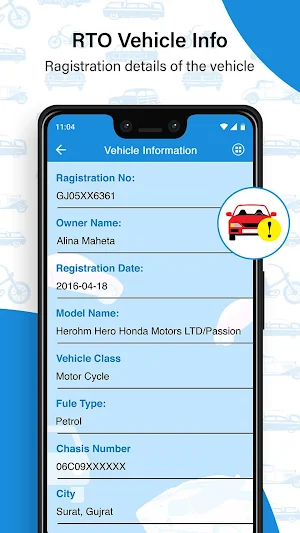 RTO Vehicle Information Screenshot 1