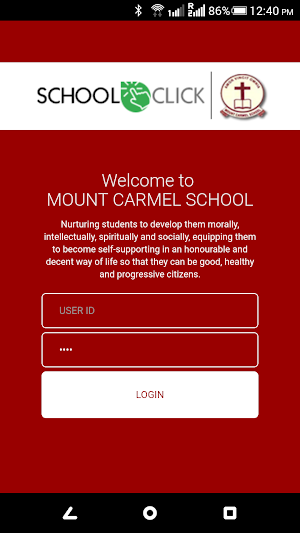 School Click - MOUNT CARMEL SCHOOL Screenshot 0