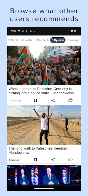 Palestine News App Screenshot 3