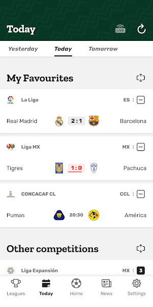 Resultados MX Soccer Results Screenshot 0