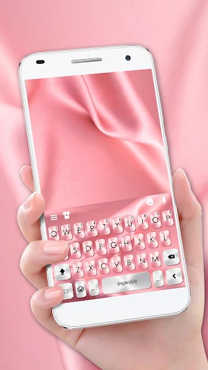 Pink Silk Keyboard Theme Screenshot 2