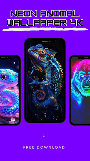 Neon Animal Wallpaper 4K Screenshot 1