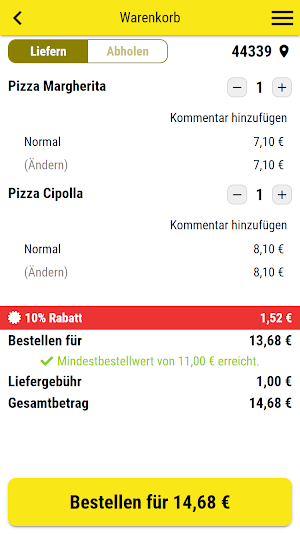 Brechtener Pizzeria Screenshot 1