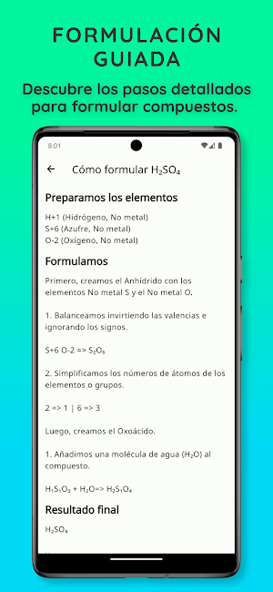 Nomenclatura y Fórmula Química Screenshot 1