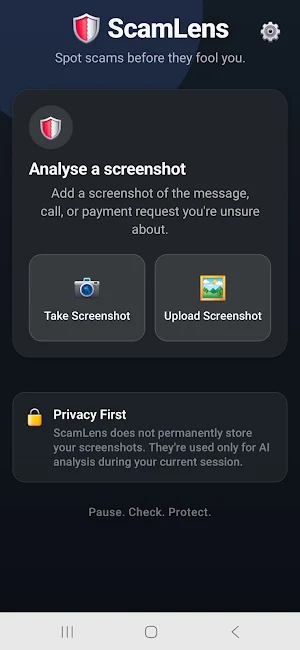 ScamLens: AI Scam Detector Screenshot 0