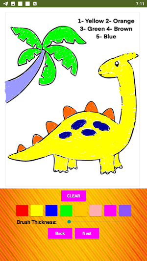 Paint By Numbers Dinosaur Kids Screenshot 0