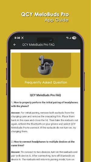 QCY MeloBuds Pro App Guide Screenshot 2