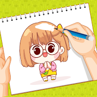 Kawaii coloring book Glitter