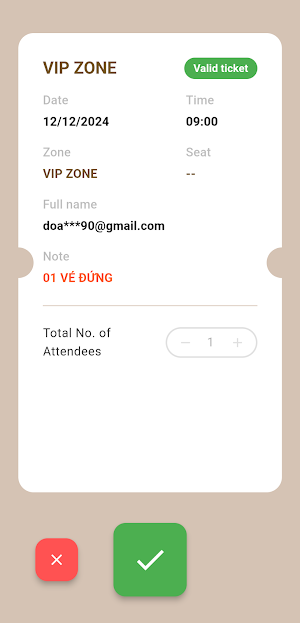 Masterise Check-in Screenshot 2