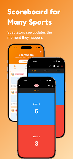 ScoreShare - Live Scorekeeping Screenshot 2