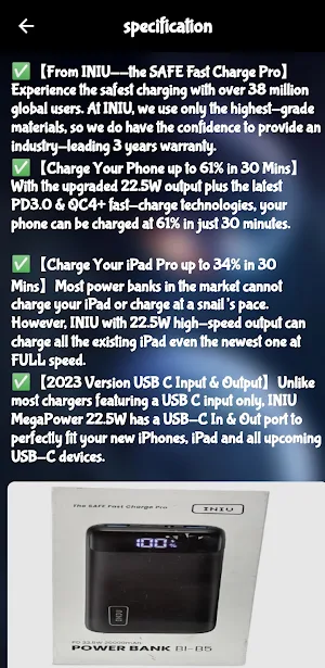 iniu portable charger guide Screenshot 2
