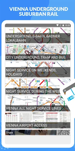 Vienna underground suburban rail - detailed maps Screenshot 0