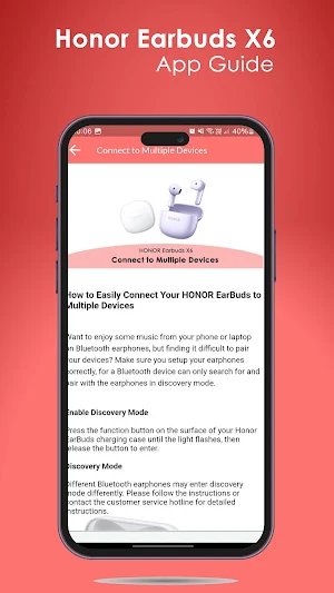 HONOR Earbuds X6 App Guide Screenshot 1