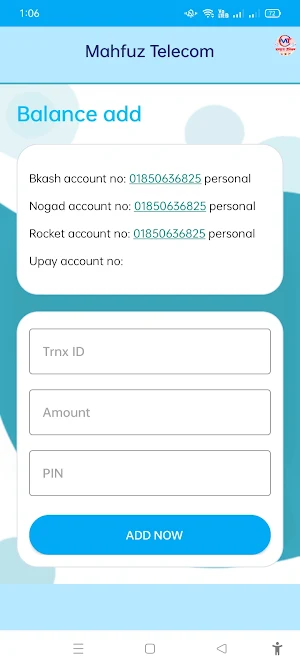 Mahfuz Telecom Screenshot 2