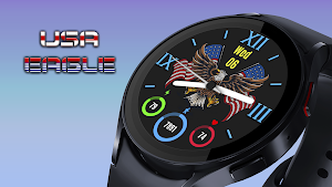 USA Eagle Analog Watch Face Screenshot 1